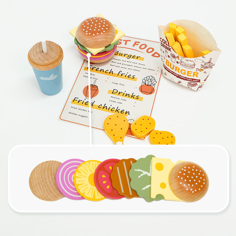 Pretend Play Fast Food Toy with Fries & Drink