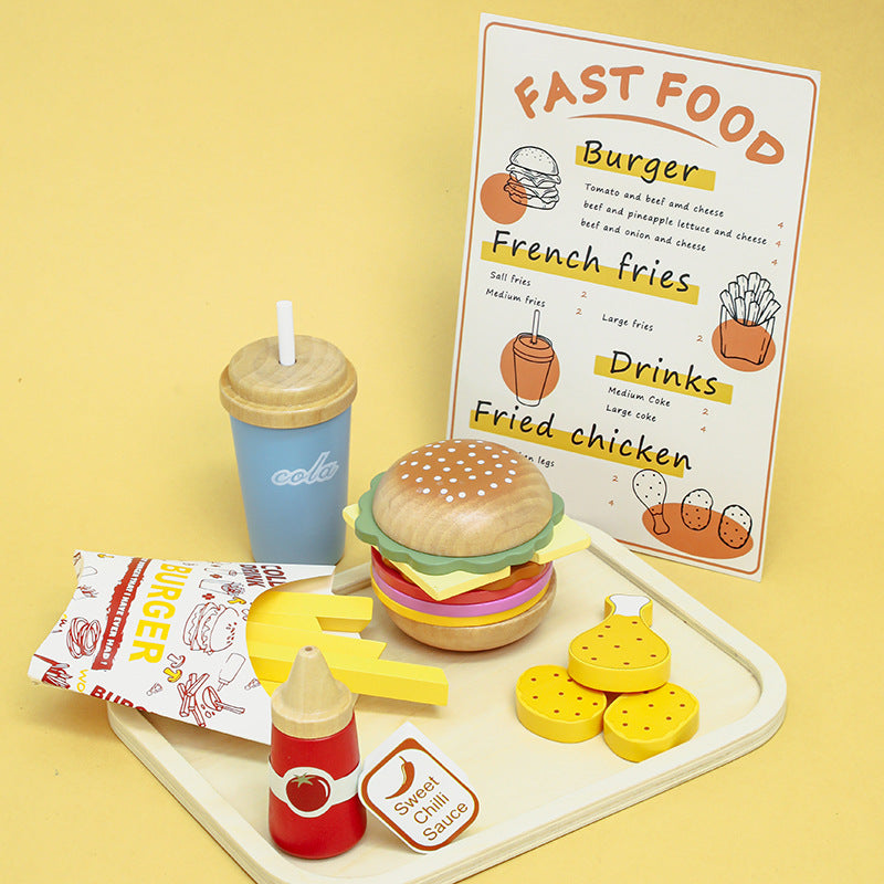 Pretend Play Fast Food Toy with Fries & Drink