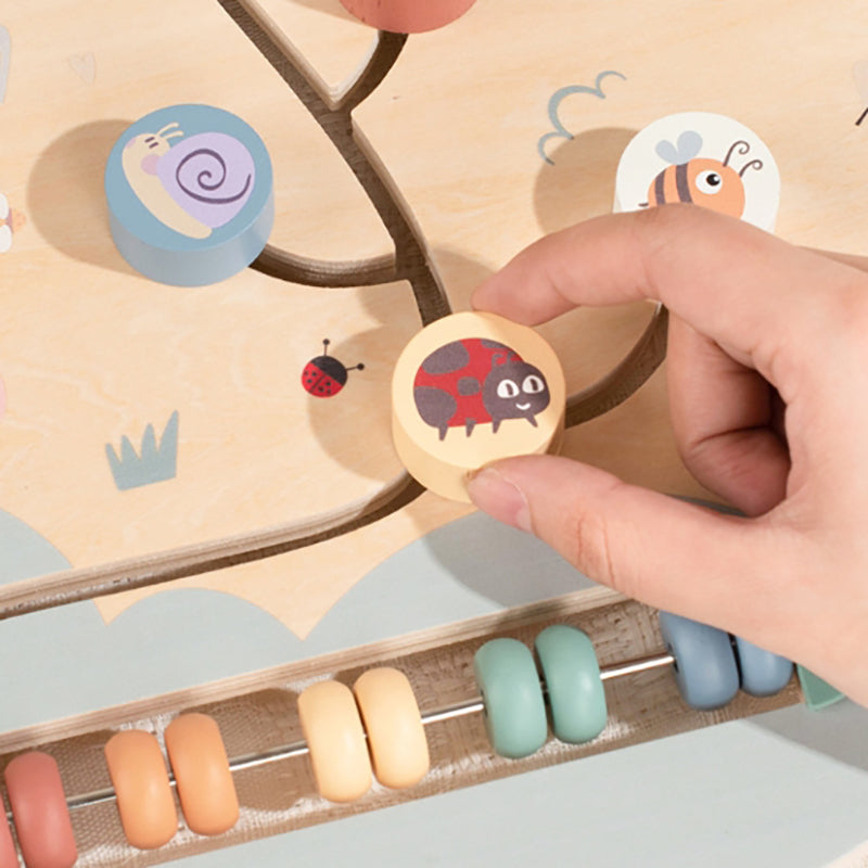 Wooden Bead Maze Activity Table for Toddlers