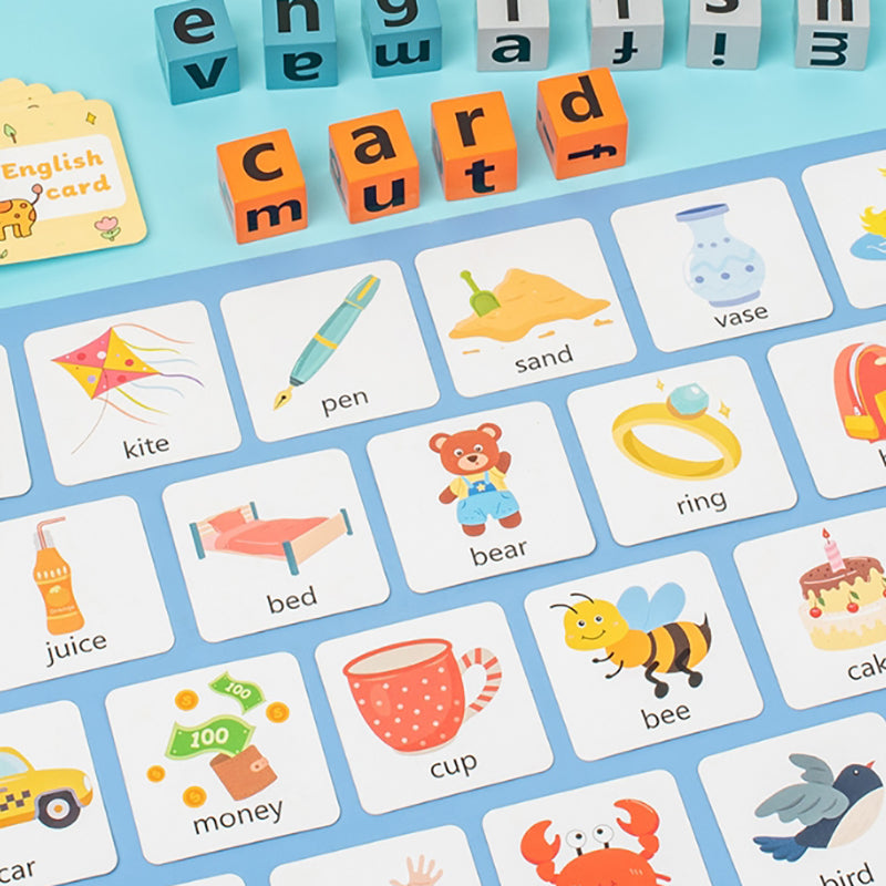 Wooden Montessori Alphabet Blocks Learning Set for Kids