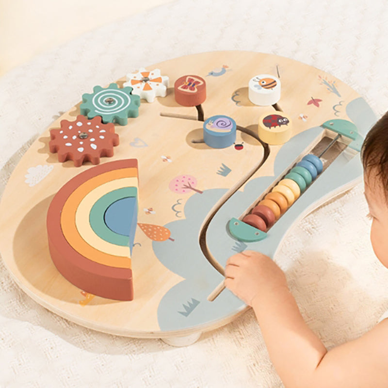 Wooden Bead Maze Activity Table for Toddlers