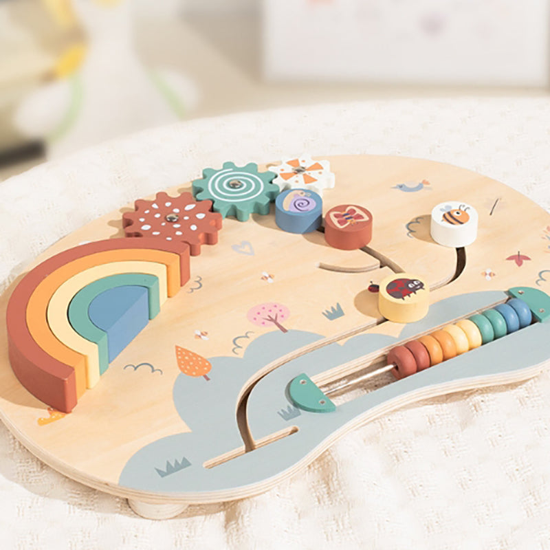 Wooden Bead Maze Activity Table for Toddlers