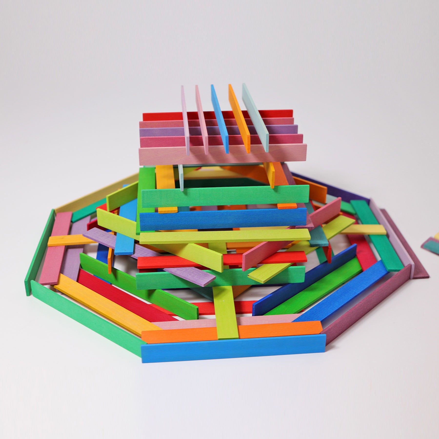 100 Pcs Wooden Da Vinci Bridge Sticks — STEM Construction Set for Kids