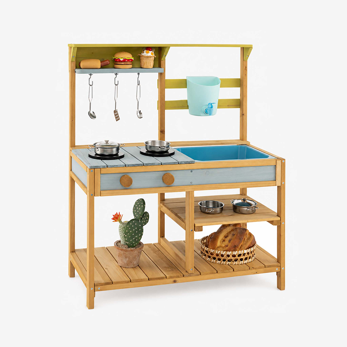 Educational Messy Play Mud Kitchen with Water Box