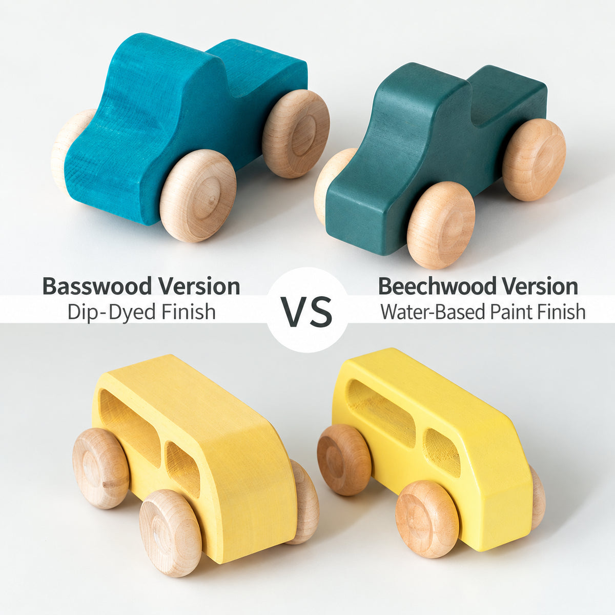 Rainbow Wooden Cars and Peg Dolls Set
