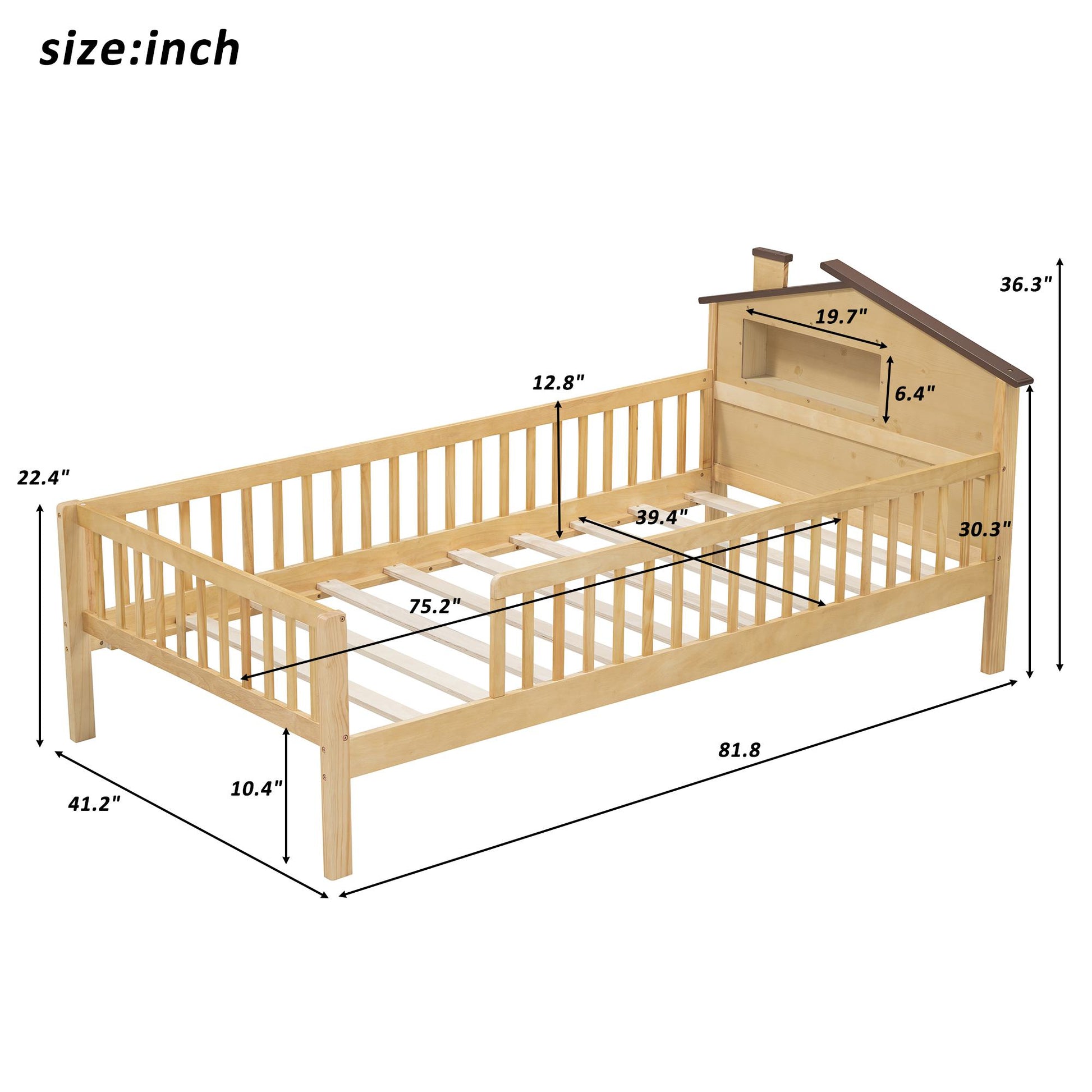 Hicooo® | Twin Size House Bed