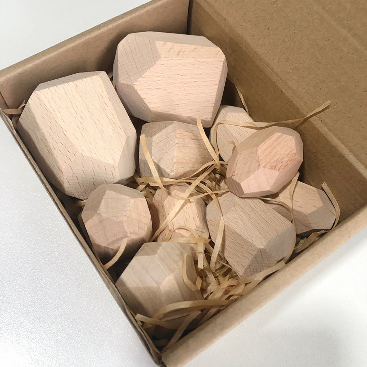 10 PCS Wooden Stone Stacking Blocks