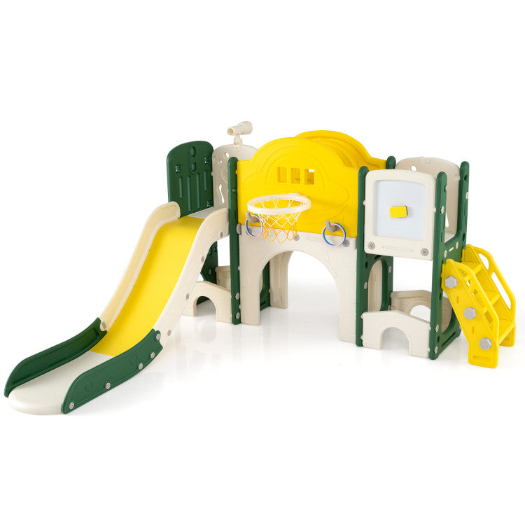 Toddler Indoor Playground with Slide and Crawl Tunnel