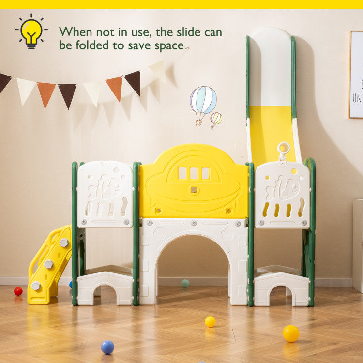 Toddler Indoor Playground with Slide and Crawl Tunnel