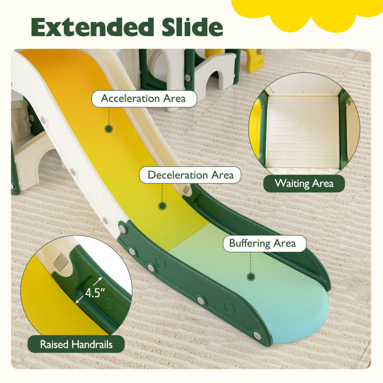 Toddler Indoor Playground with Slide and Crawl Tunnel