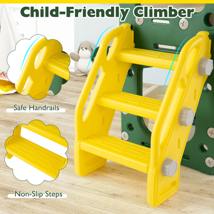 Toddler Indoor Playground with Slide and Crawl Tunnel