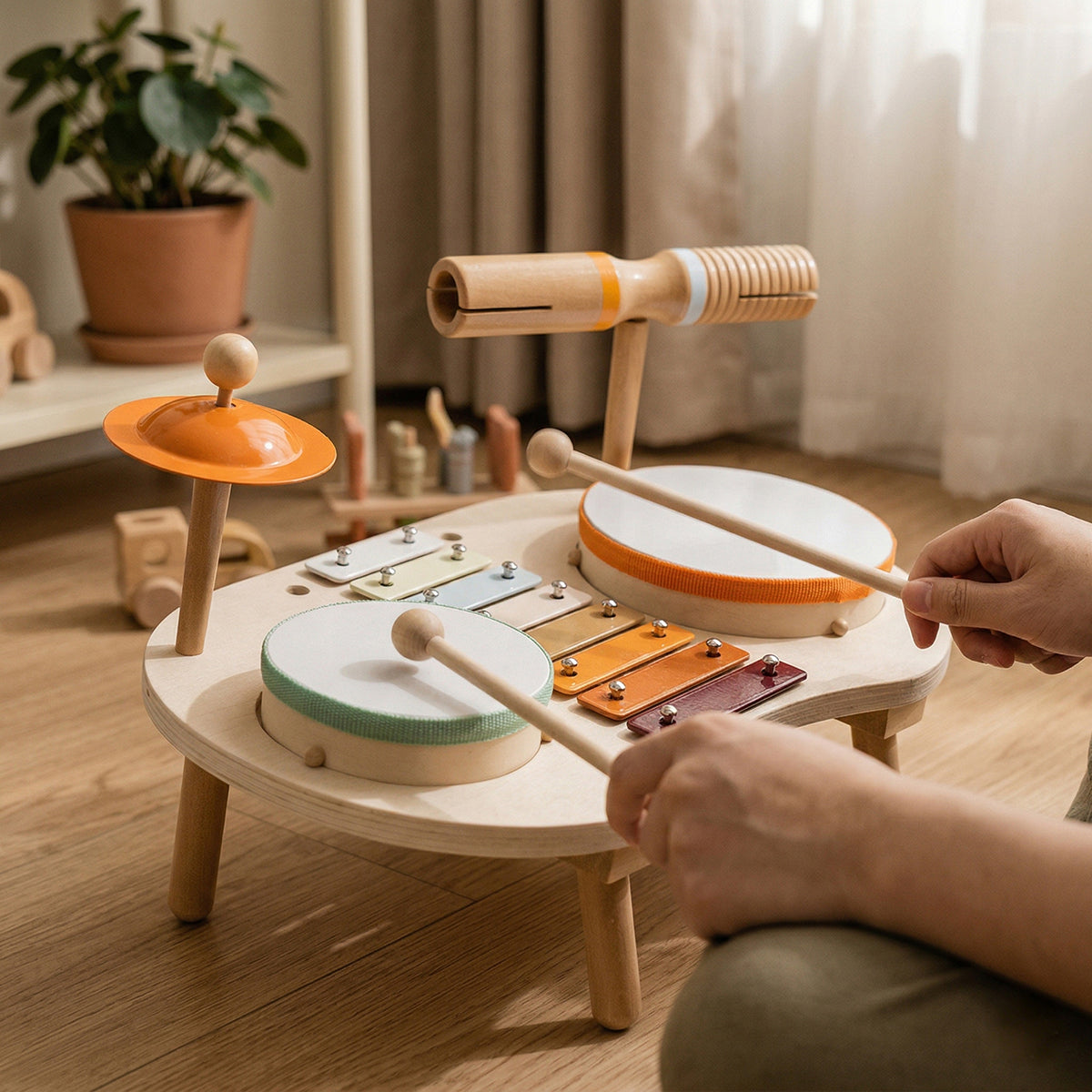 Hicooo® | Wooden Drum Set