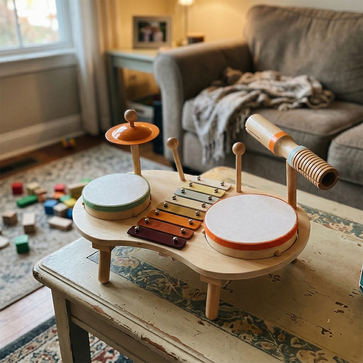 Hicooo® | Wooden Drum Set