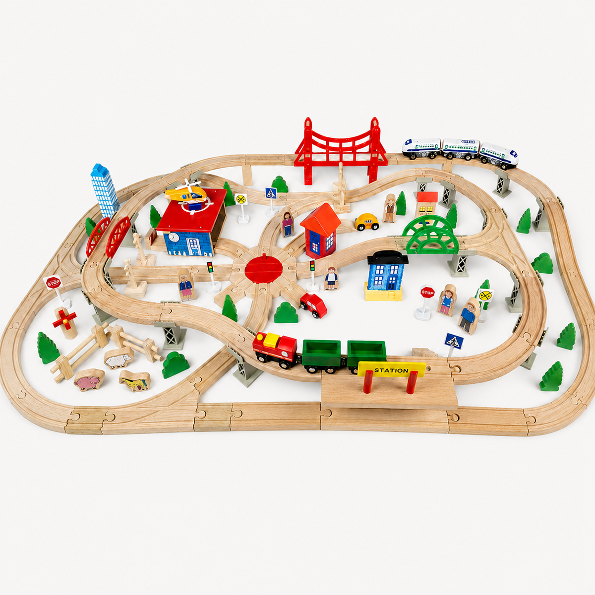 Hicooo® | Wooden Train Track Set