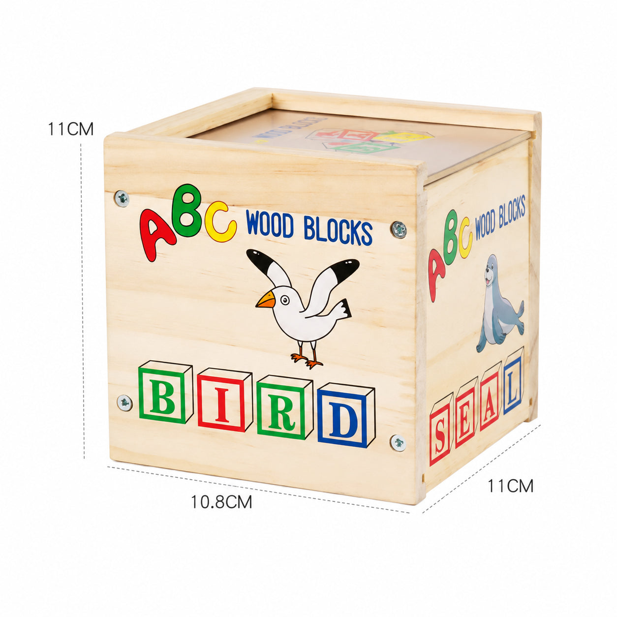 Wooden Stacking Alphabet Puzzle Blocks Set