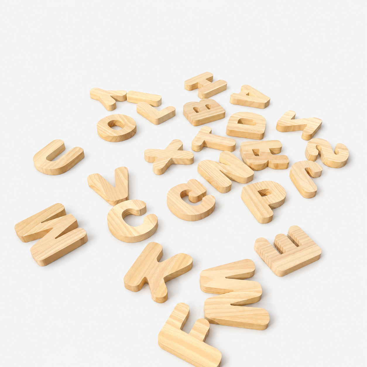 26-Piece Sustainable Bamboo Alphabet Letters Toy for Toddlers