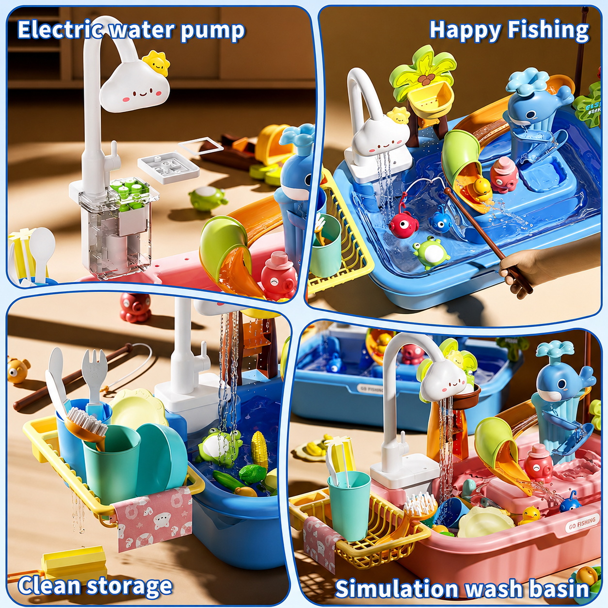 Toddler Play Sink Toy Set