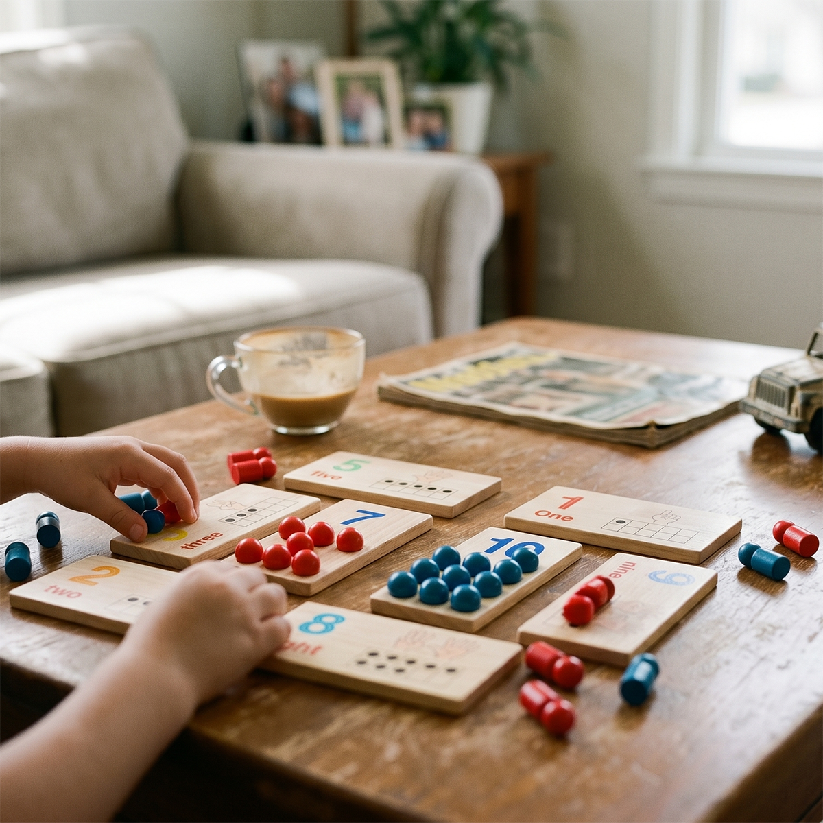 Hicooo® | Wooden Counting Peg Board