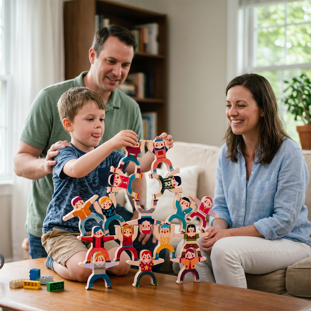 Hicooo® | Wooden Human Balance Stacking Blocks