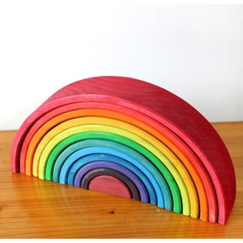Large Beech Wood Rainbow Arch Stacker