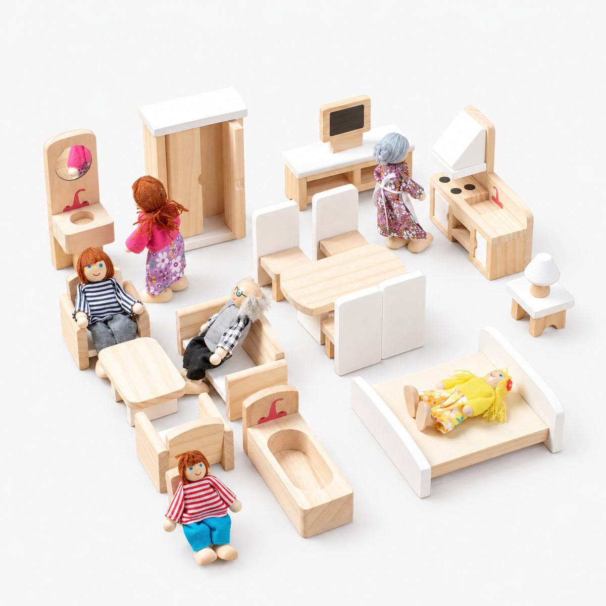 Wooden Miniature Furniture Set for Kids