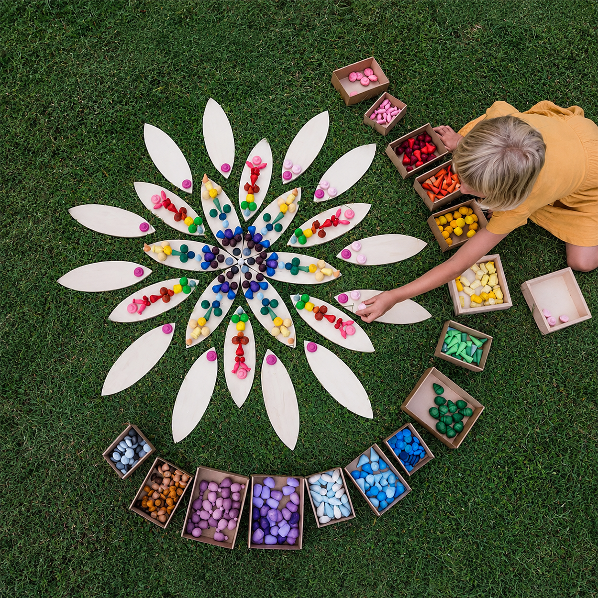 252-Piece Mandala Loose Parts Play Set