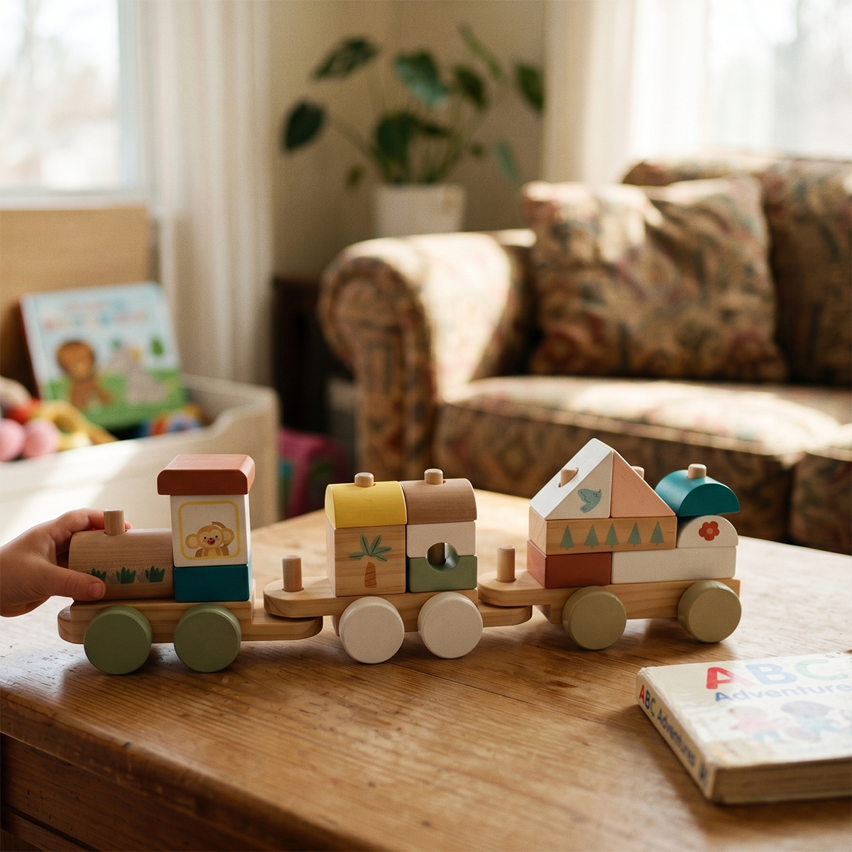Wooden Train Blocks Set