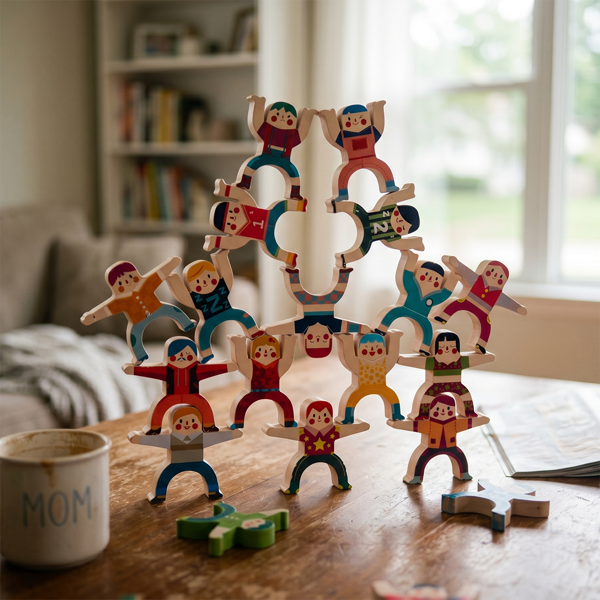 Hicooo® | Wooden Human Balance Stacking Blocks