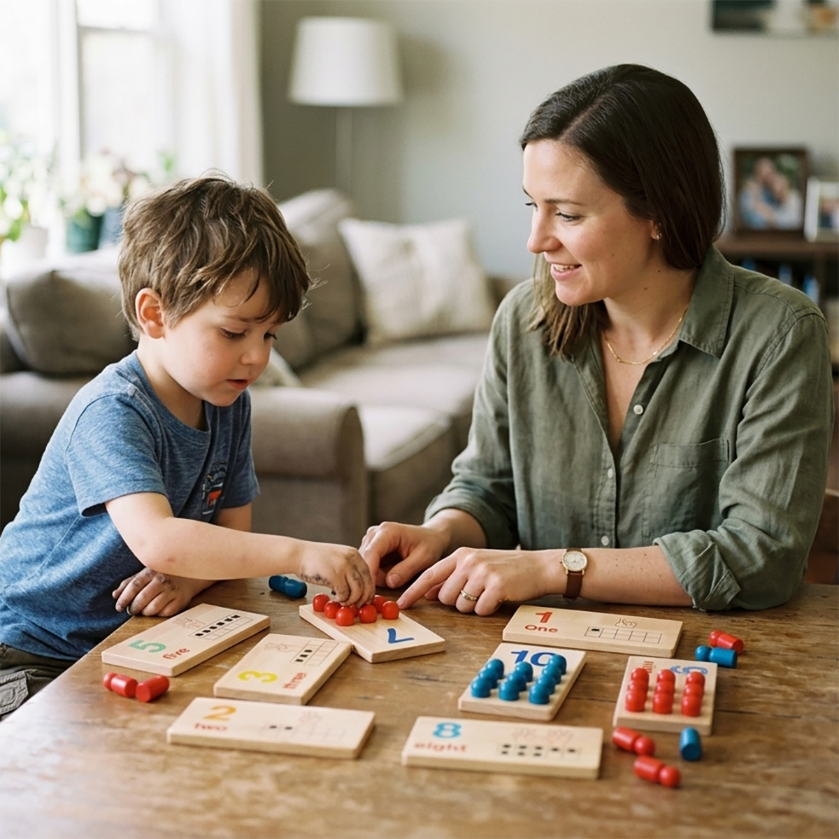 Hicooo® | Wooden Counting Peg Board