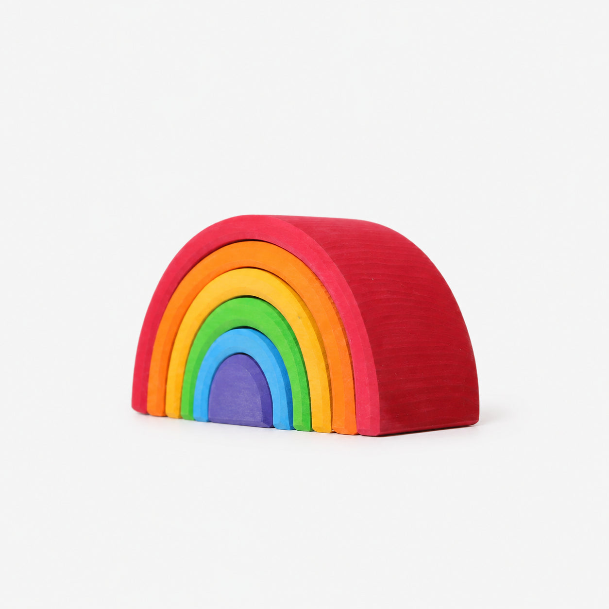 6-Piece Montessori Small Wooden Rainbow Stacker