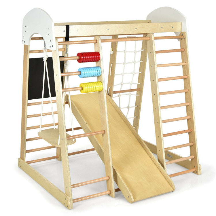 Montessori Indoor Playground with Monkey Bars & Slide