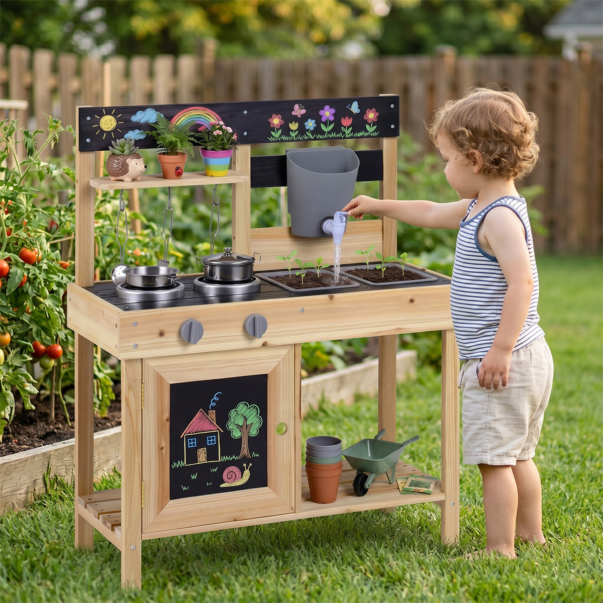 Dual Sink Mud Kitchen for Kids