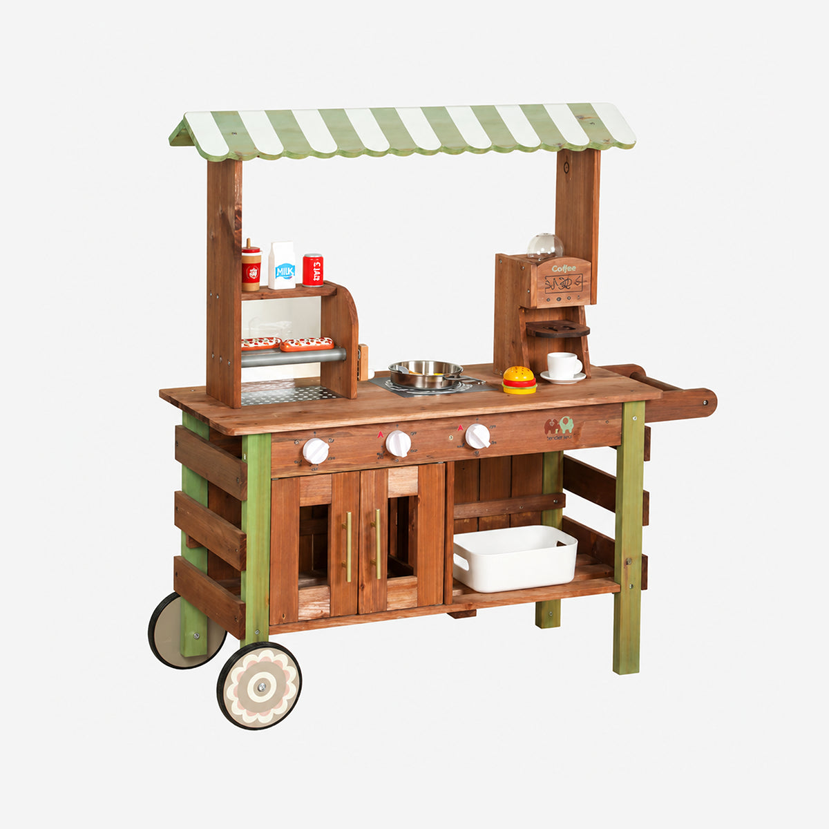 Hicooo® | Outdoor Wooden Play Kitchen Cart