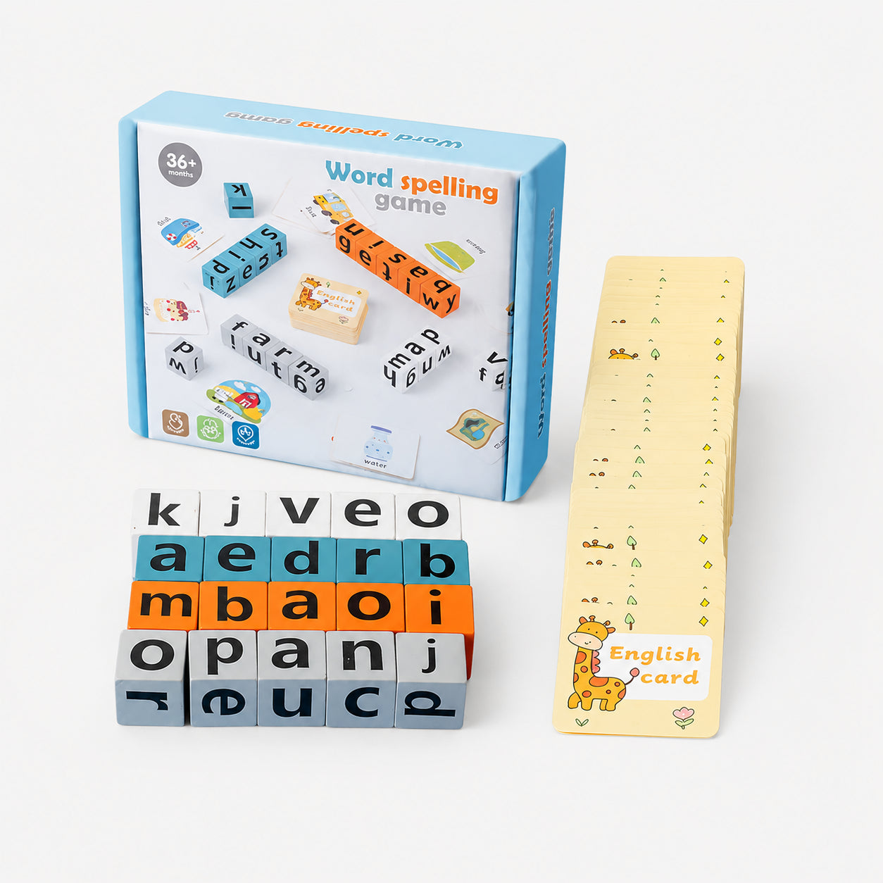Wooden Montessori Alphabet Blocks Learning Set for Kids