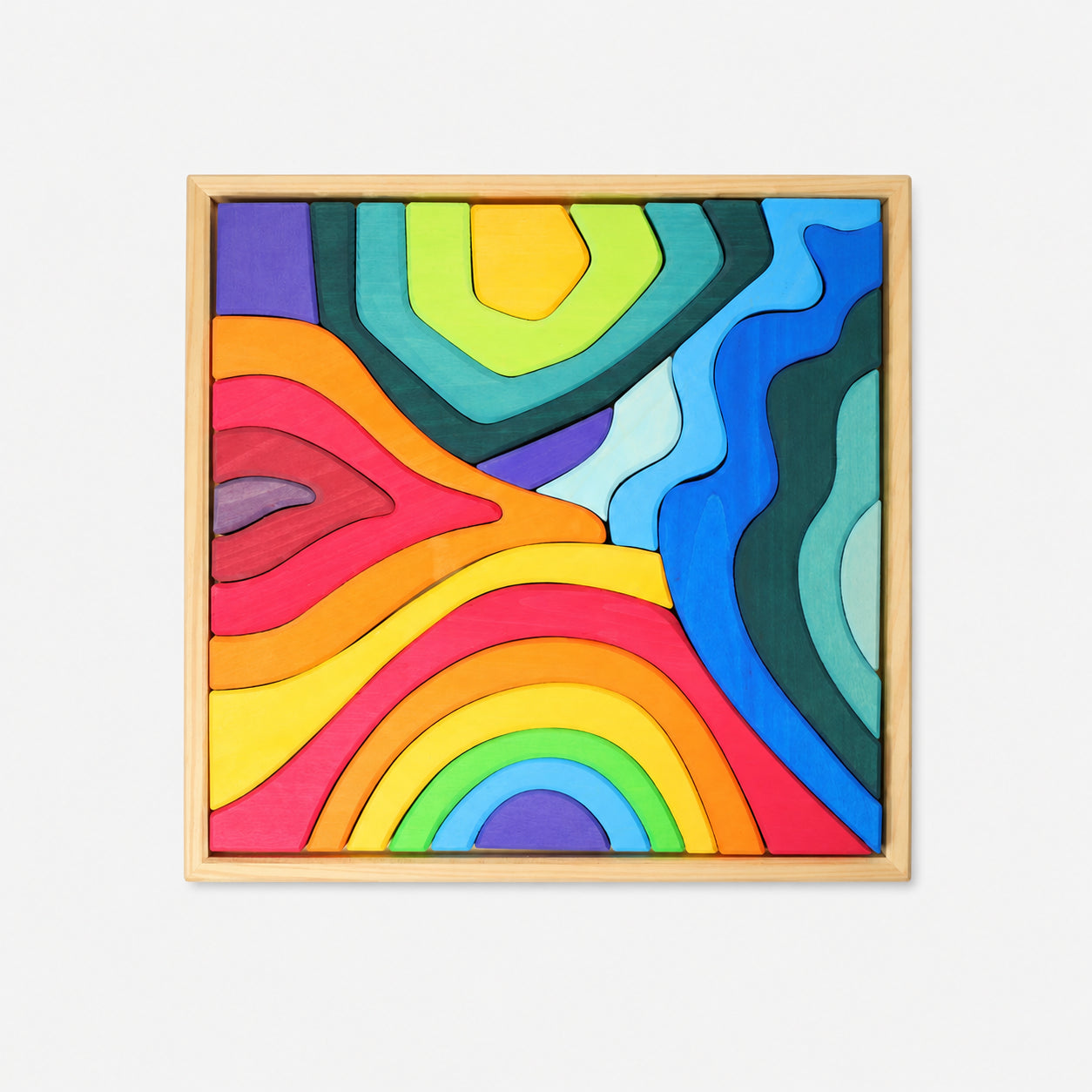 23-Piece Four Elements Large Wooden Stacking Puzzle Set