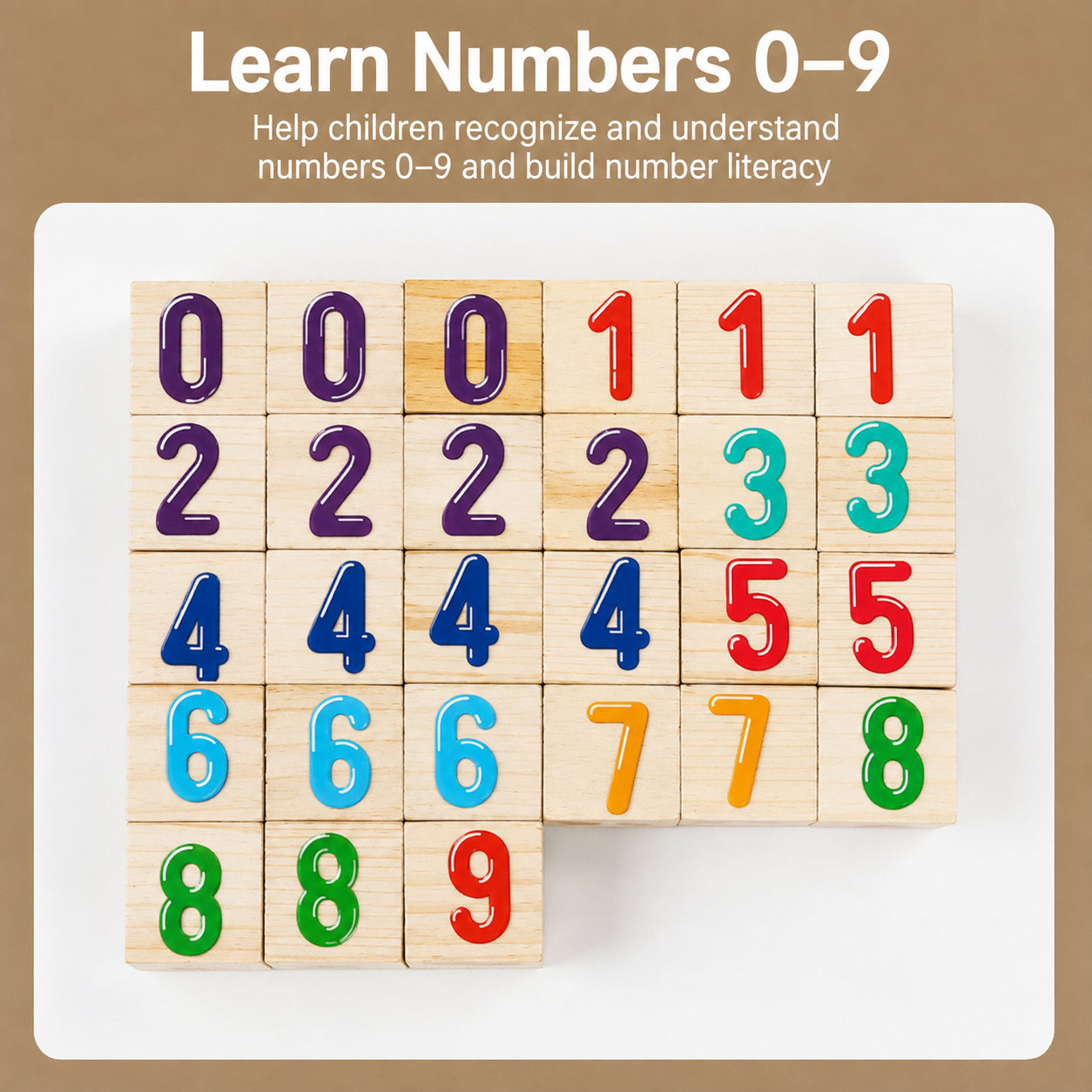 Wooden Stacking Alphabet Puzzle Blocks Set