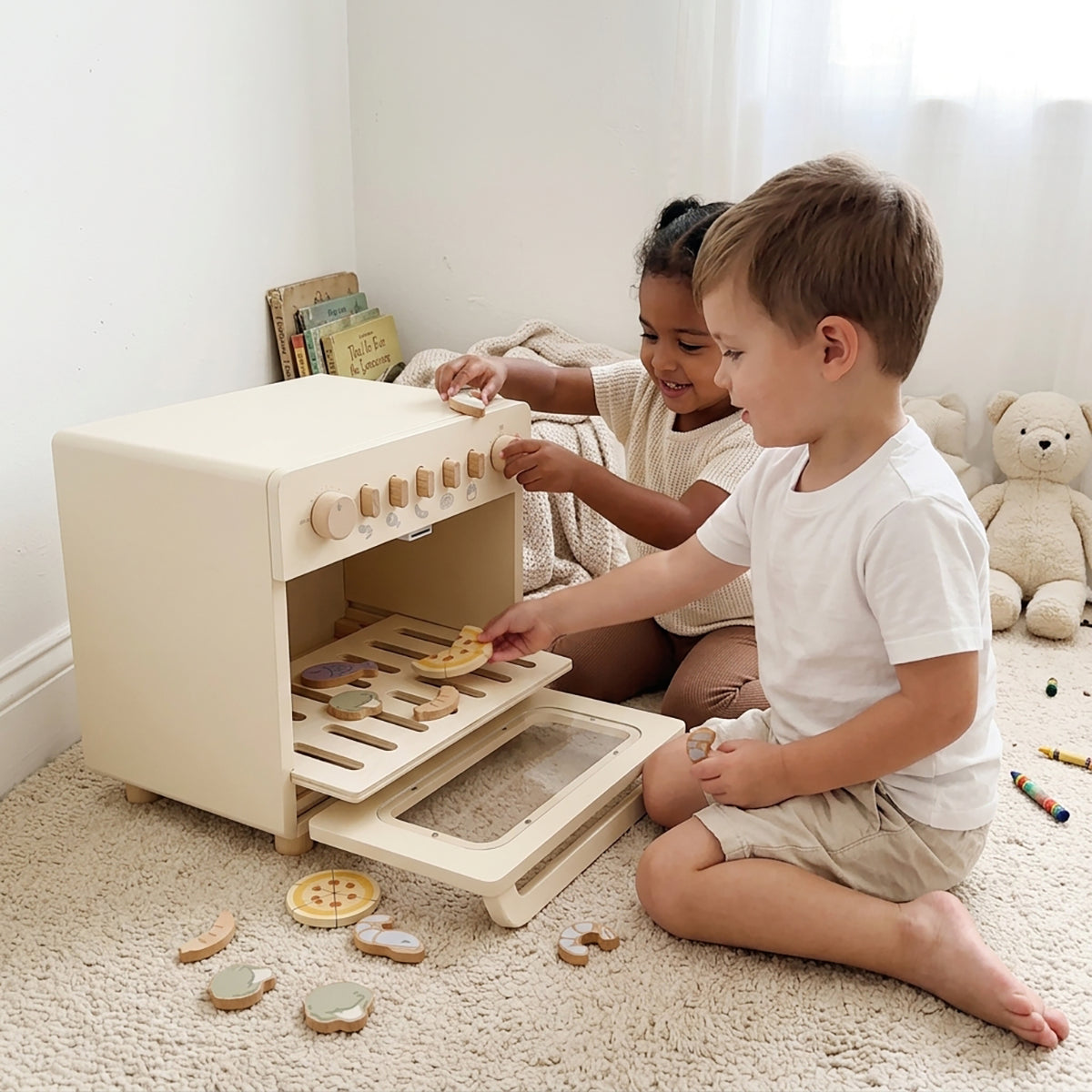 Pretend Play Kitchen Stove with Accessories for Toddlers