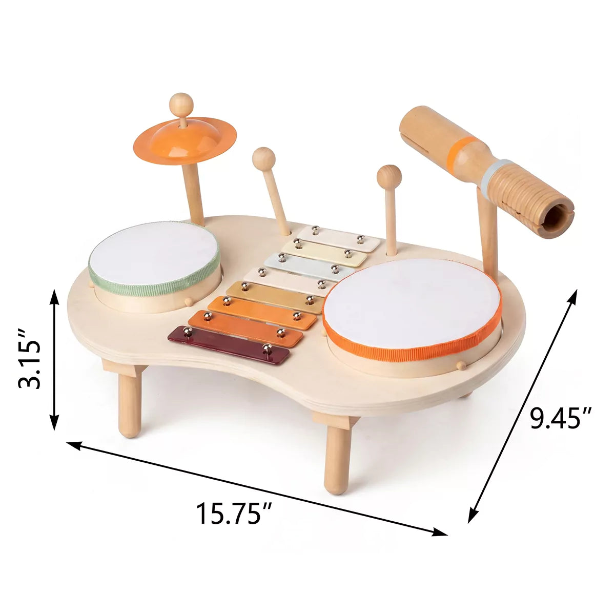Hicooo® | Wooden Drum Set