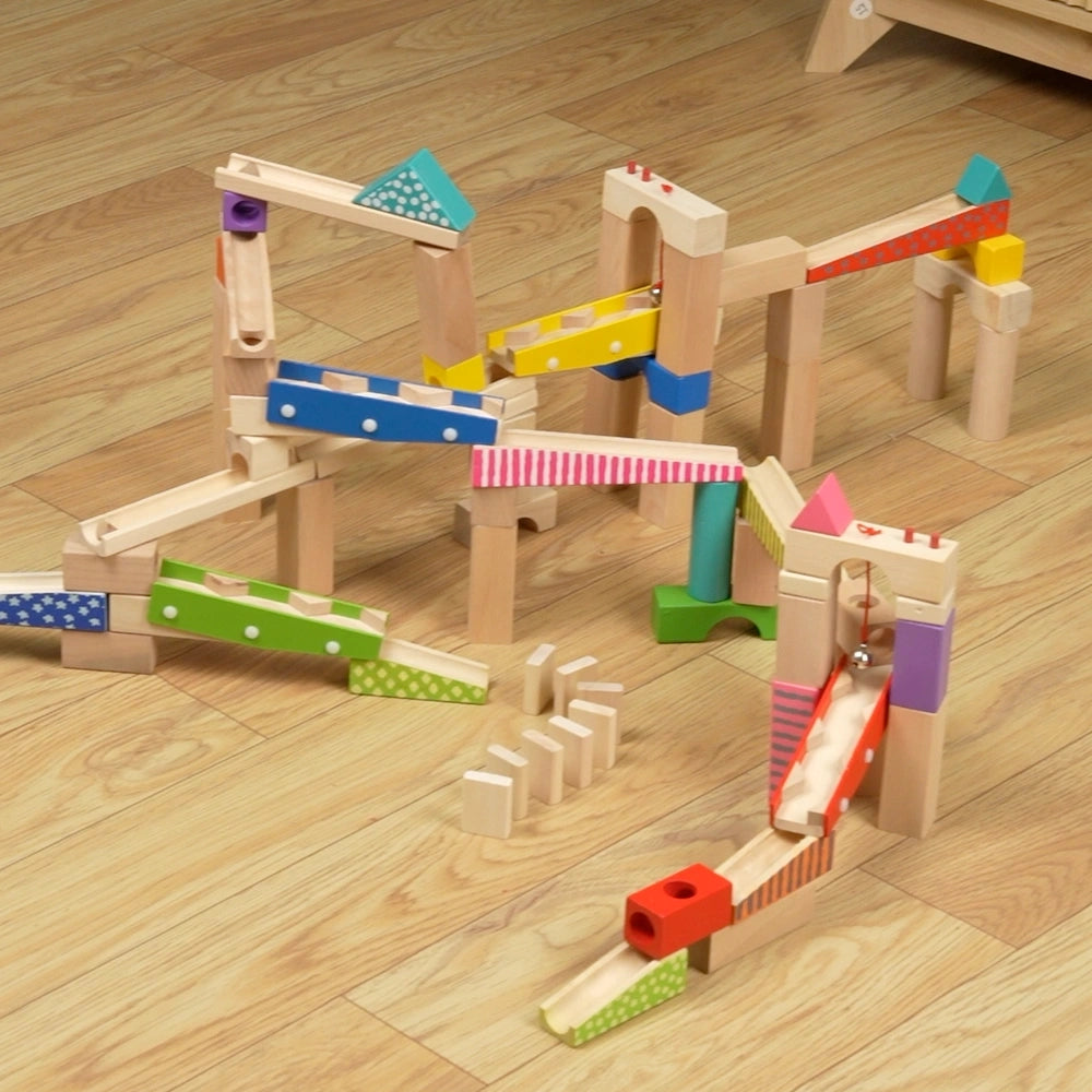 Wooden Marble Run Set