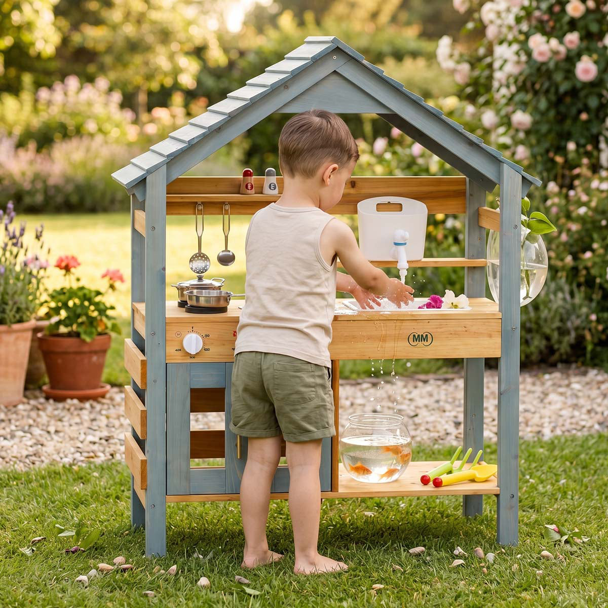 Wooden Playhouse Mud Kitchen