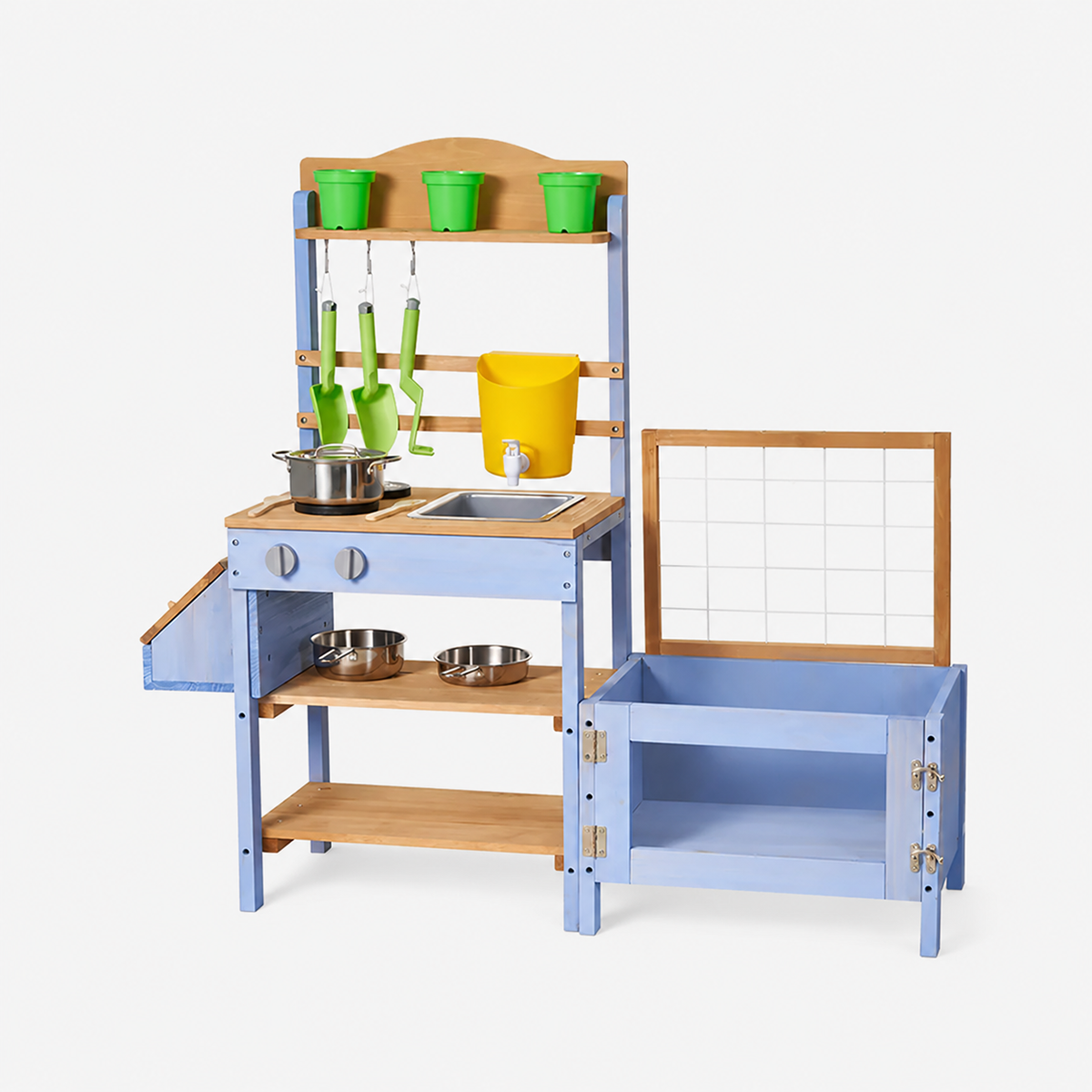 Wooden Outdoor Mud Kitchen & Nature Exploration Station