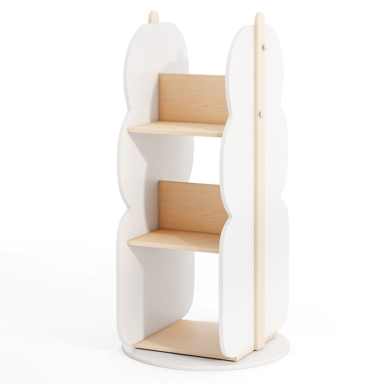 360 Rotating 5-Tier Revolving Bookcase and Toy Organizer