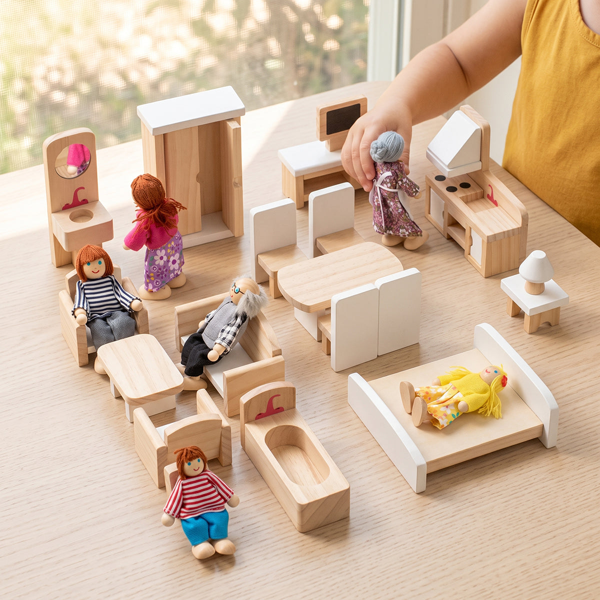 Wooden Miniature Furniture Set for Kids