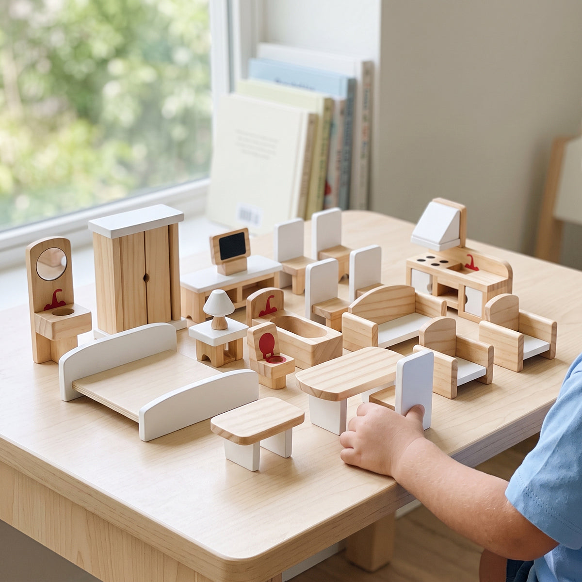 Wooden Miniature Furniture Set for Kids