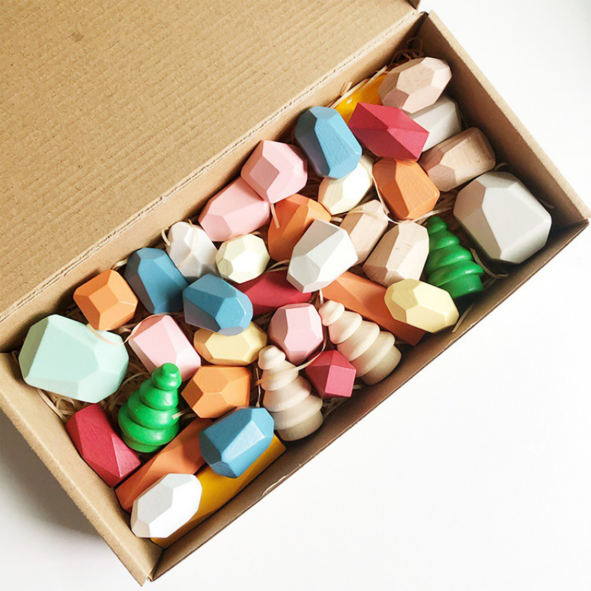 Wooden Stone Stacking Blocks Bundle