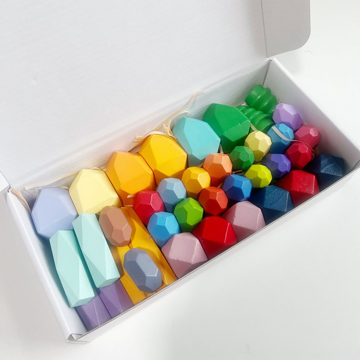 Wooden Stone Stacking Blocks Bundle