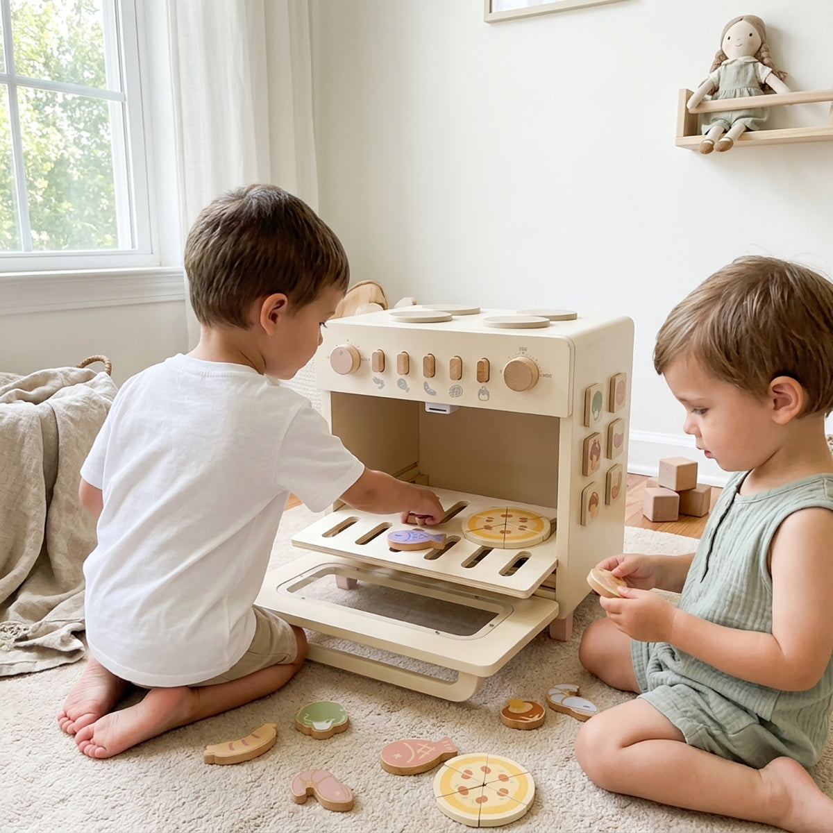 Pretend Play Kitchen Stove with Accessories for Toddlers