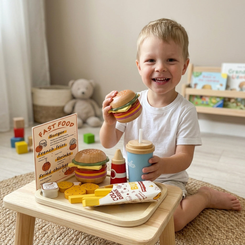 Pretend Play Fast Food Toy with Fries & Drink