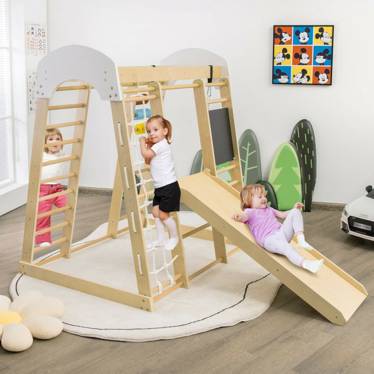 Montessori Indoor Playground with Monkey Bars & Slide