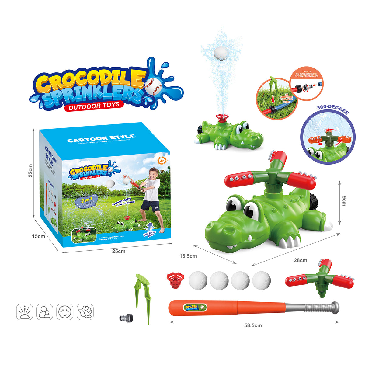 Water Sprinkler Baseball Toy